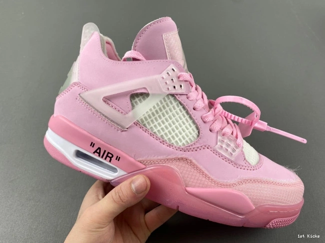 1st Kicks OFF-WHITE PINK JORDAN X 4 0628